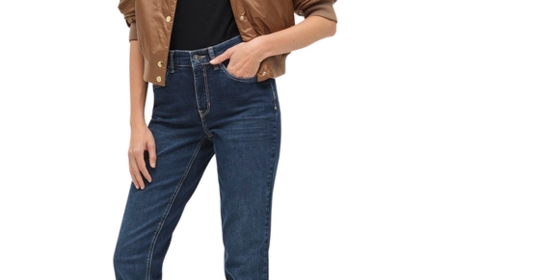 MAC Straight Jeans Melanie in New Basic Wash ansehen