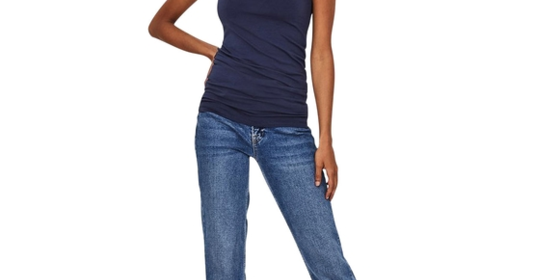 Vero Moda Top Maxi Long Tank Top in Black Ires ansehen