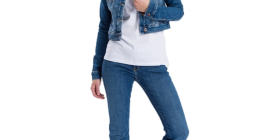 Cross Bootcut Jeans Lauren in Med Blue ansehen