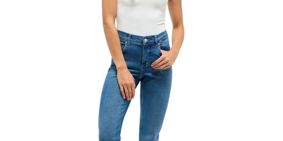 Angels Straight Jeans Cici in Mid Blue Used ansehen