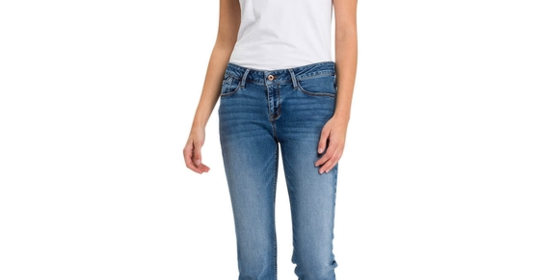 Cross Straight Jeans Rose in Mid Blue Used ansehen