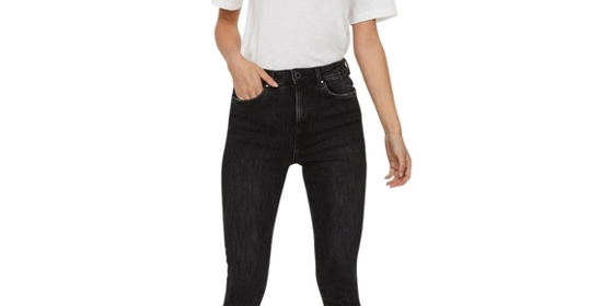 Vero Moda High Waisted Jeans Loa in Black WASHED ansehen