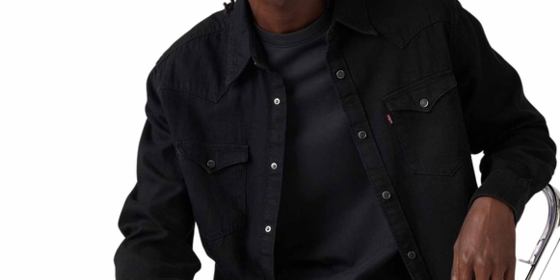 Levis Jeanshemd Barstow Western in Black Denim ansehen