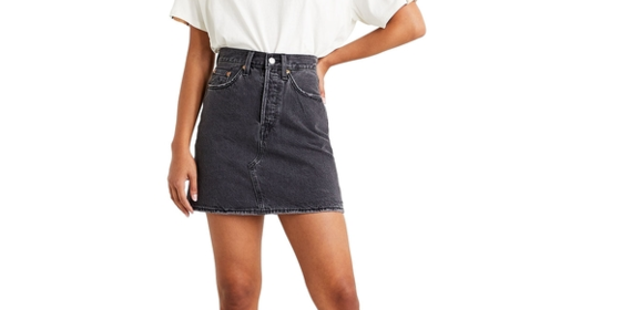 Levi's Jeansrock High Waisted Deconstructed Skirt im Schwarz ansehen