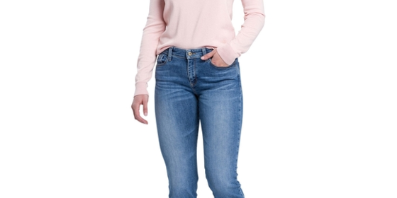 Cross Bootcut Jeans Lauren in Mid Blue ansehen