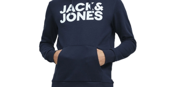 Jack & Jones Kapuzenpullover Corp Logo Sweat Hood in Navy Blazer ansehen