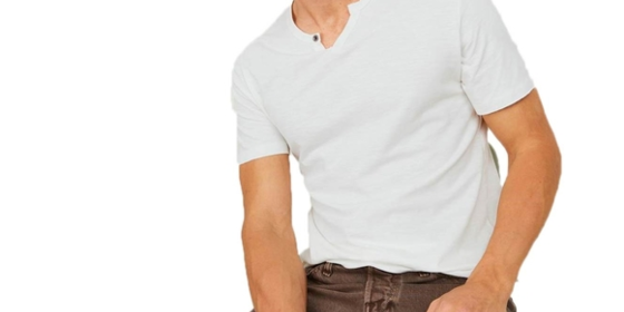 Jack & Jones T-Shirt Split Neck Tee in Cloud Dancer ansehen