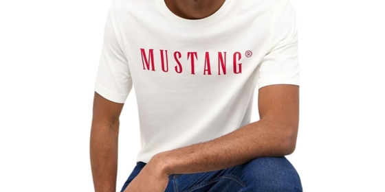 Mustang Logoshirt Austin in Cannoli Cream ansehen