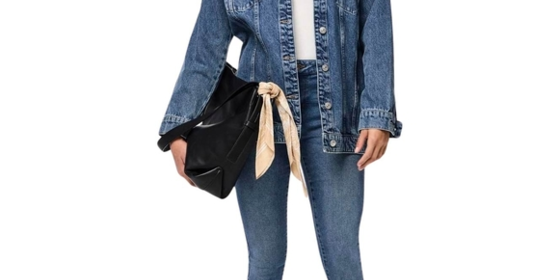 Pieces High Waisted Jeans Dana in Medium Blue ansehen