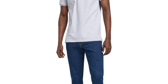 Lee Poloshirt Pique Polo in Sharp Grey Mele ansehen