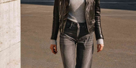 MAC Wide Leg Jeans mit Bügelfalte in Grau ansehen