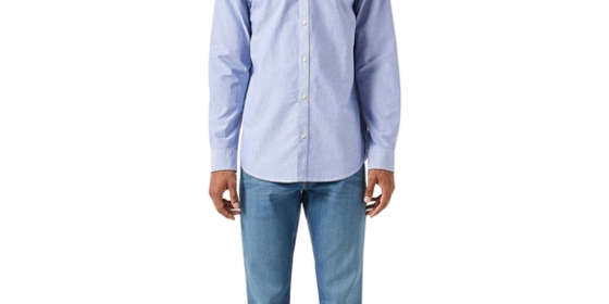 Wrangler Businesshemd Long Sleeve 1 Pocket Shirt in Blue ansehen