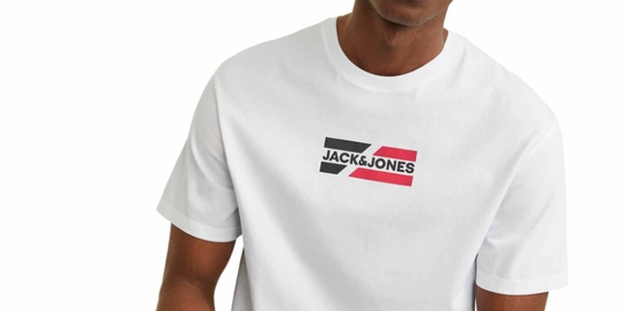 Jack & Jones Logoshirt Graphic Tee in White ansehen