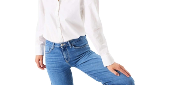 Garcia Celia 249 Jeans in Mittelblau mit Wide Leg ansehen
