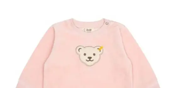 Steiff Sweatshirt GOTS silver pink ansehen