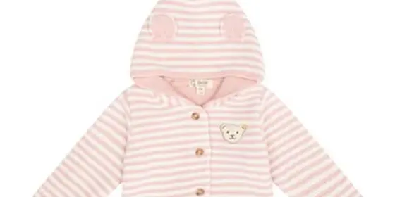 Steiff Strickjacke Stripes Silver Pink ansehen