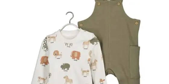 BLUE SEVEN Baby Set Body + Strampler Khaki ansehen