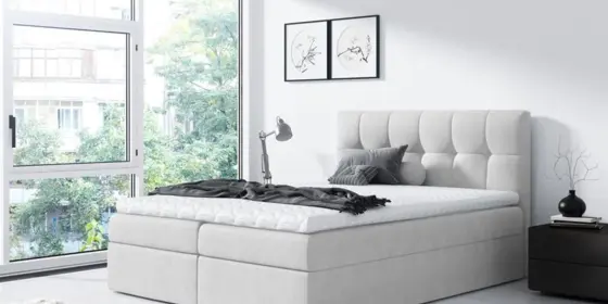 Boxspringbett Schlafzimmerbett CARMEN 180x200cm Hellgrau ansehen