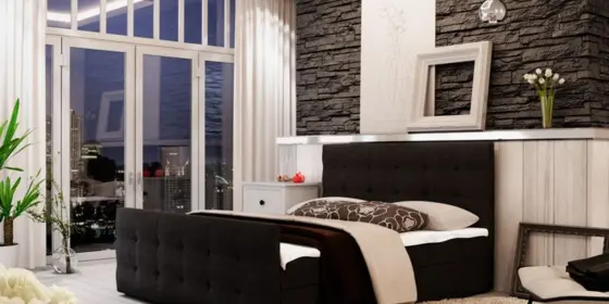 Boxspringbett Bett HUGO -Variante B- 180x200cm Schwarz inkl.Bettkasten ansehen