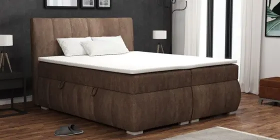 Boxspringbett Schlafzimmerbett VINCENZA 180x200cm in Stoff Preston ansehen
