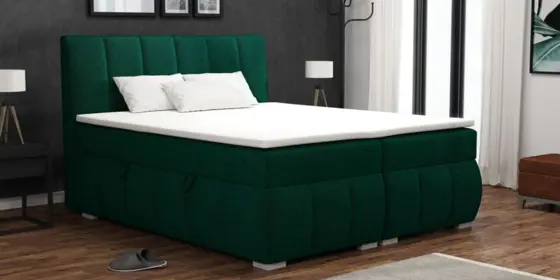 Boxspringbett Schlafzimmerbett VINCENZA 100x200cm in Stoff Monolith ansehen