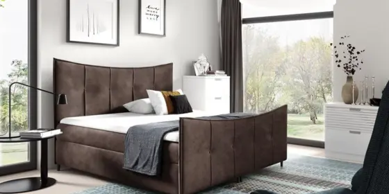 Boxspringbett Schlafzimmerbett FABIEN LUX 180x200cm Braun inkl. Bettkasten ansehen