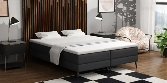 Boxspringbett Schlafzimmerbett BREST 180x200cm Stoff Soro Schwarz ansehen