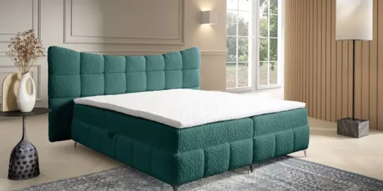 Boxspringbett Bett Schlafzimmerbett NOVA 180x200cm Stoff Rolf Türkis ansehen