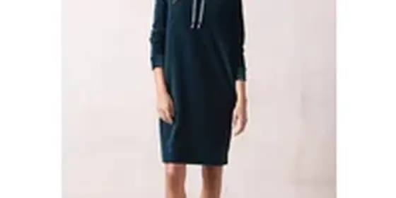 Cecil Damen Jersey-Cord-Kleid in Blau, Gr: M ansehen