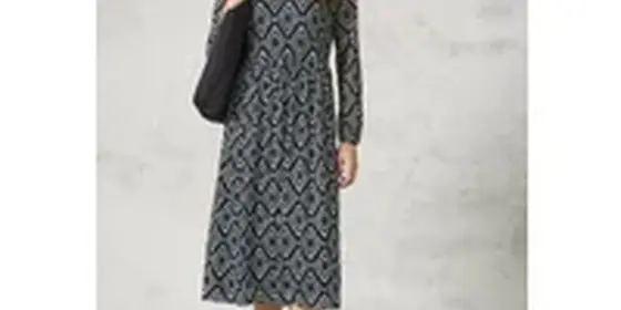 Cecil Damen Bedrucktes Midi-Mesh-Kleid in Grau, Gr: XL ansehen