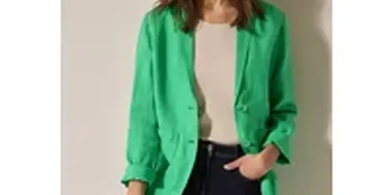 Cecil Damen Leinen-Blazer in Grün, Gr: L ansehen