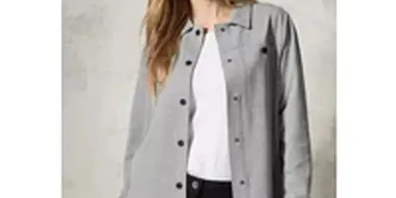 Cecil Damen Melange-Look Overshirt in Grau, Gr: L ansehen