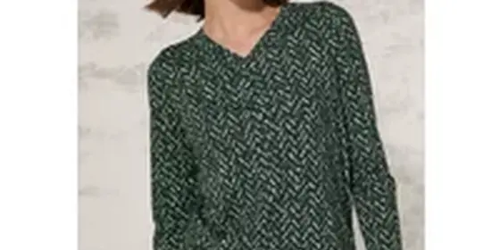 Cecil Damen Bedrucktes Tunika Shirt in Grün, Gr: S ansehen