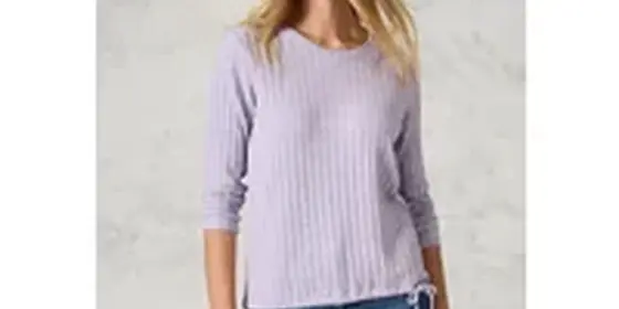 Cecil Damen Shirt mit Rippenstruktur in Lila, Gr: XL ansehen