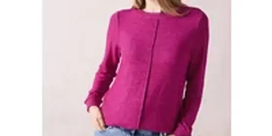 Cecil Damen Cosy Langarmshirt in Pink, Gr: L ansehen