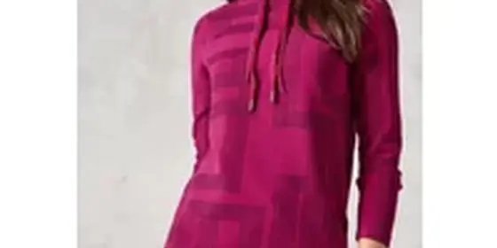 Cecil Damen Jacquard Langarmshirt in Pink, Gr: M ansehen