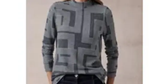 Cecil Damen Bedrucktes Langarmshirt in Blau, Gr: L ansehen