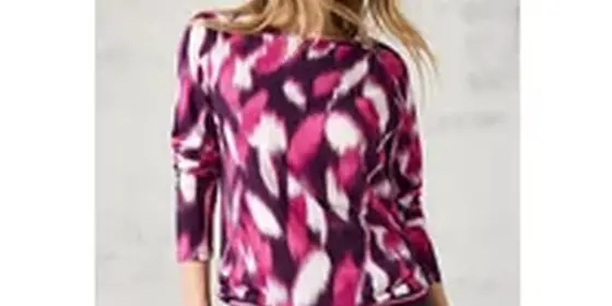 Cecil Damen Bedrucktes Shirt in Pink, Gr: M ansehen