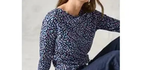 Cecil Damen Bedrucktes Shirt in Blau, Gr: L ansehen