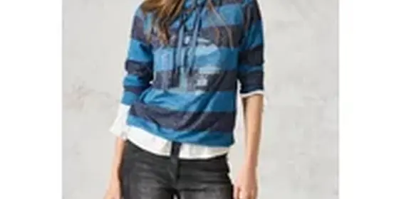 Cecil Damen Shirt mit Print in Blau, Gr: M ansehen