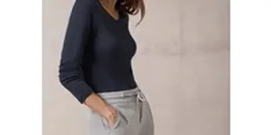 Cecil Damen Shirt mit V-Ausschnitt in Blau, Gr: L ansehen