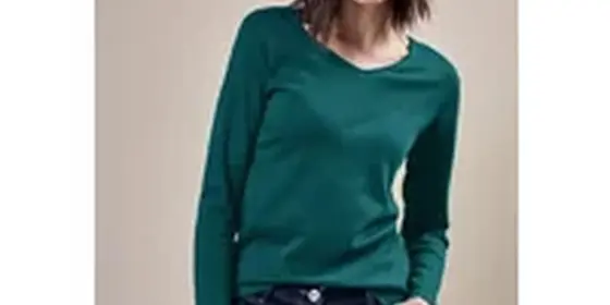 Cecil Damen Shirt mit V-Ausschnitt in Grün, Gr: XL ansehen