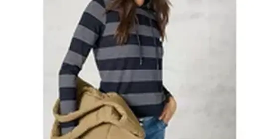 Cecil Damen Gestreiftes Kapuzenshirt in Blau, Gr: XL ansehen