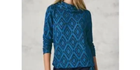 Cecil Damen Flauschiges Shirt mit Print in Blau, Gr: XL ansehen
