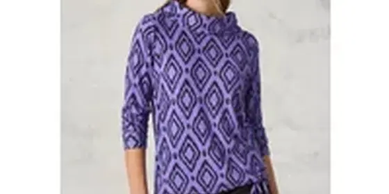 Cecil Damen Flauschiges Shirt mit Print in Lila, Gr: XS ansehen