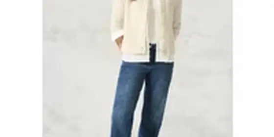 Cecil Damen Federgarn-Cardigan in Beige, Gr: XL ansehen
