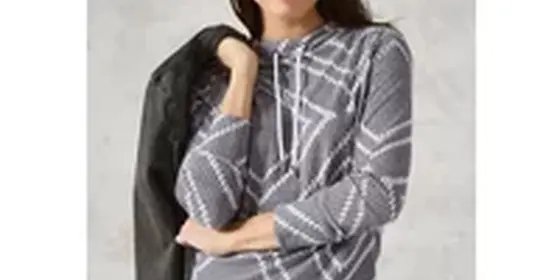 Cecil Damen Jaquard-Shirt in Grau, Gr: XXL ansehen