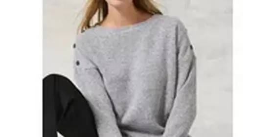 Cecil Damen Melange-Shirt mit Knöpfen in Grau, Gr: XS ansehen