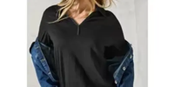 Cecil Damen Shirt mit Polokragen in Schwarz, Gr: L ansehen