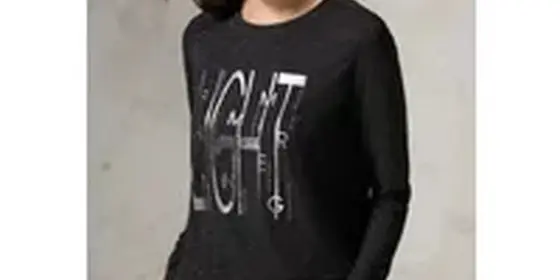 Cecil Damen Shirt mit Artwork in Schwarz, Gr: L ansehen